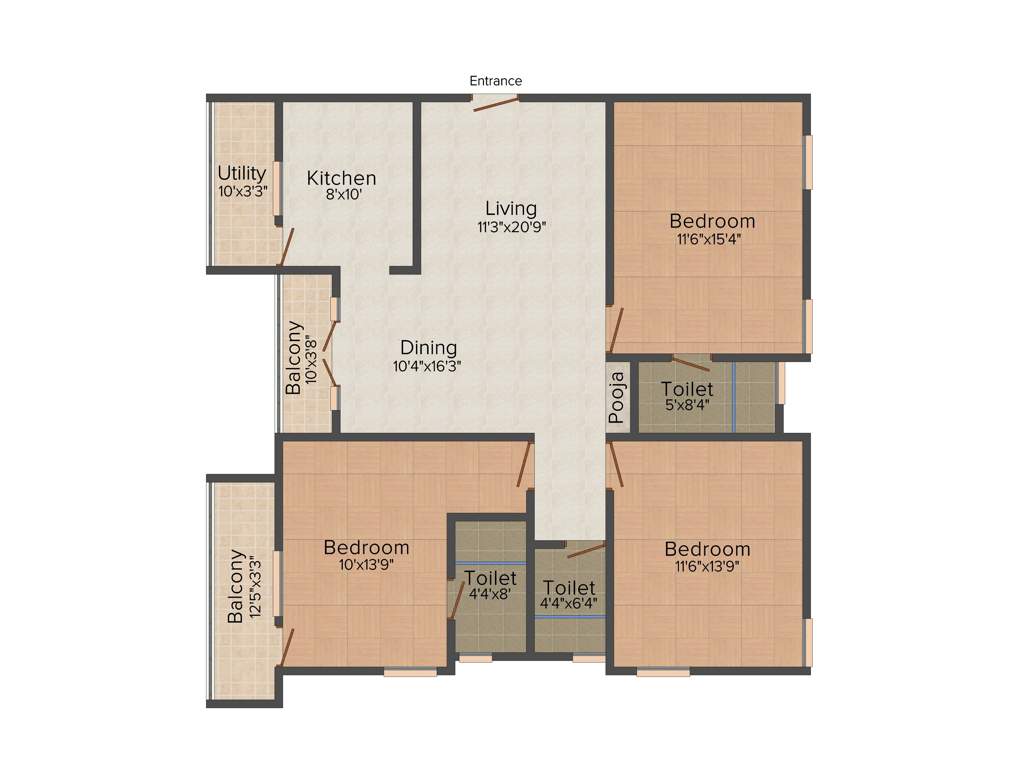 Maxis Sai Jayam (3BHK+3T (1,490 sq ft) 1490 sq ft)