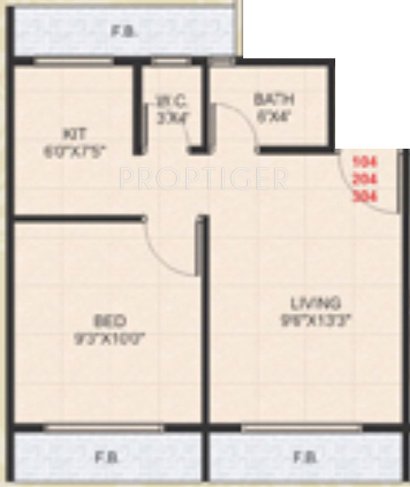 Raj Residency (1BHK+1T (545 sq ft) 545 sq ft)