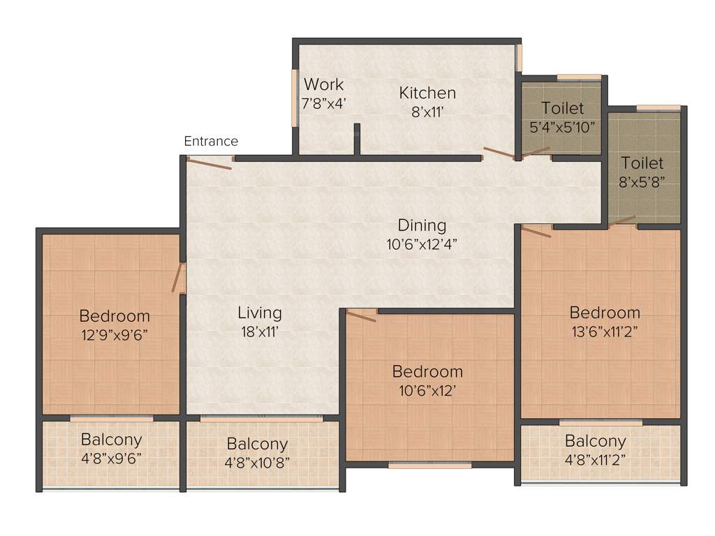 Mohtisham Cottage (3BHK+2T (1,410 sq ft) 1410 sq ft)