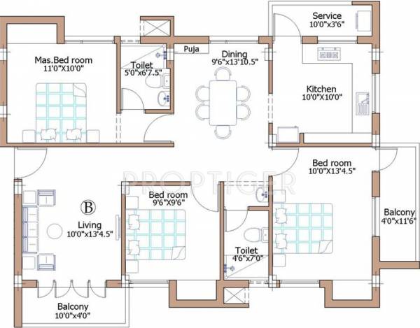 Firm Muruga Bharathi (3BHK+2T (1,345 sq ft) 1345 sq ft)