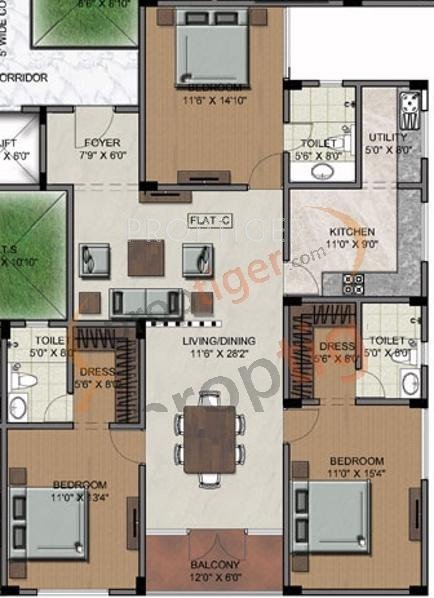 Sumanth Sreshta Sundaram (3BHK+3T (2,000 sq ft) 2000 sq ft)