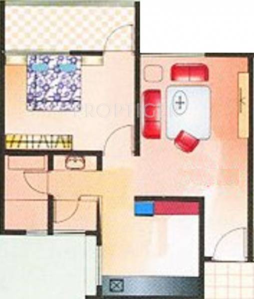 BK Oxygen Valley (1BHK+1T (630 sq ft) 630 sq ft)