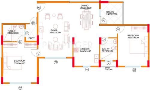 Concorde Midway City (2BHK+2T (1,310 sq ft) 1310 sq ft) Concorde Midway City (2BHK+2T (1,310 sq ft) 1310 sq ft)