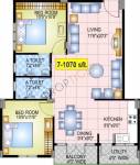 INDWIN Rejoice (2BHK+2T (1,070 sq ft) 1070 sq ft)