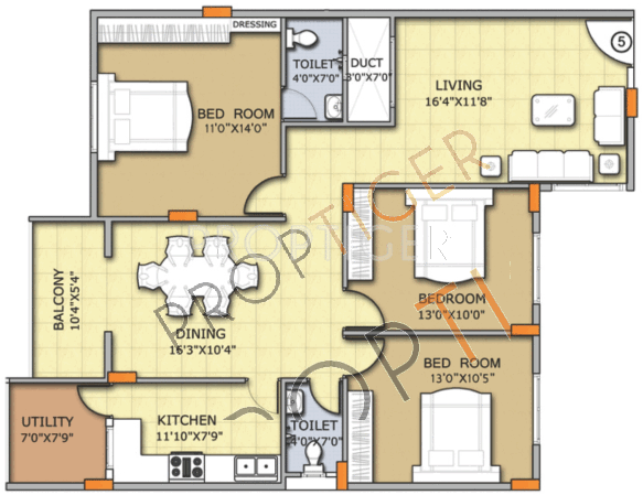Amigo Sri Sai Royale (3BHK+2T (1,611 sq ft) 1611 sq ft)