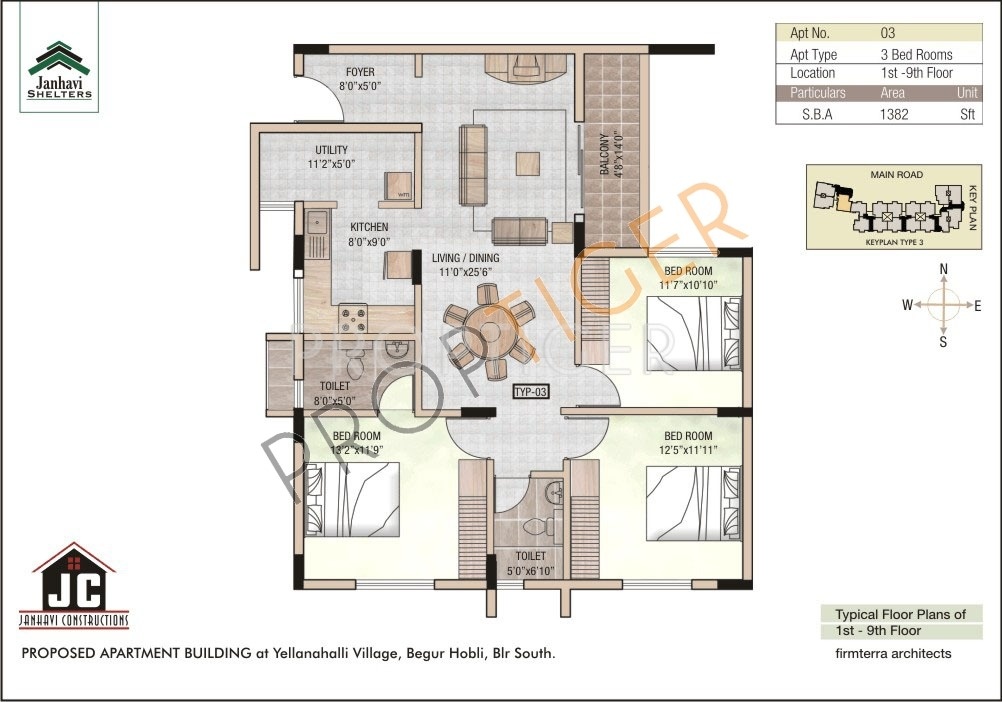 Janhavi Janhavi Shelters (3BHK+2T (1,382 sq ft) 1382 sq ft)