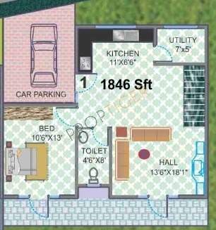 Sai Deccan Palm Villas (3BHK+3T (1,846 sq ft) 1846 sq ft)