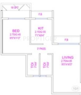 Advance Vision (1BHK+1T (648 sq ft) 648 sq ft)