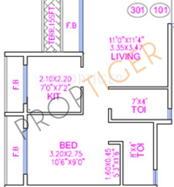 Advance Advance Joy (1BHK+2T (639 sq ft) 639 sq ft)