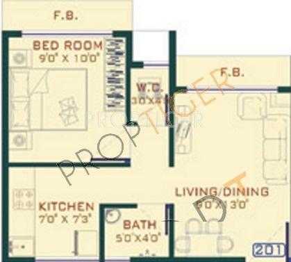 Advance Advance Plaza (1BHK+1T (636 sq ft) 636 sq ft)