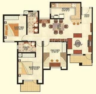 Nandi Woods (3BHK+3T (1,390 sq ft) 1390 sq ft)