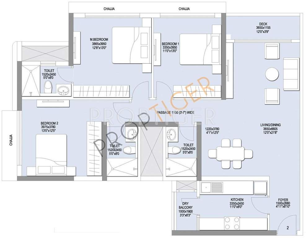 L And T Emerald Isle (3BHK+3T (2,175 sq ft) 2175 sq ft)
