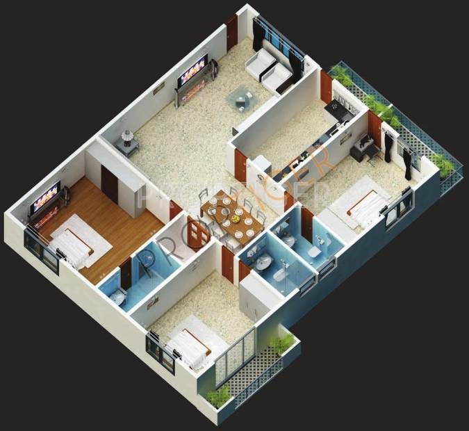 Comfort Gardenia (3BHK+3T (1,790 sq ft) + Pooja Room 1790 sq ft)