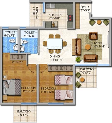 Umiya Woods (2BHK+2T (1,225 sq ft) 1225 sq ft) Umiya Woods (2BHK+2T (1,225 sq ft) 1225 sq ft)