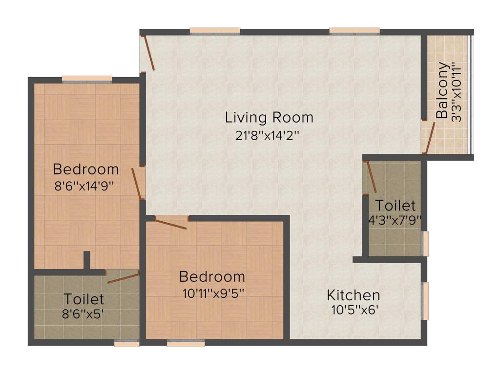 Annai Smart Homes III (2BHK+2T (930 sq ft) 930 sq ft)