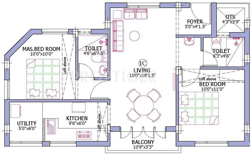 Firm Alora (2BHK+2T (910 sq ft) 910 sq ft)
