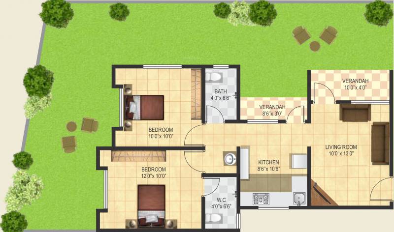 Ashtvinayak Promoters And Developers Aarambh (2BHK+2T (1,087 sq ft) 1087 sq ft)
