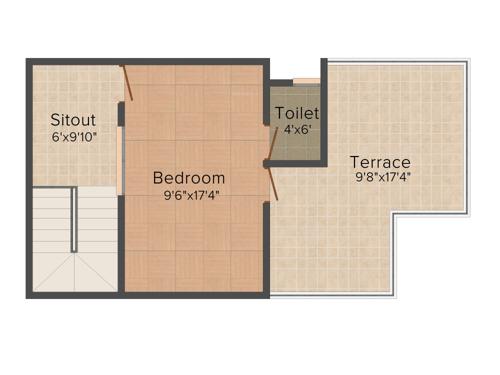 Rai Homes India Bhavya City Phase II 2BHK+2T (825 sq ft)