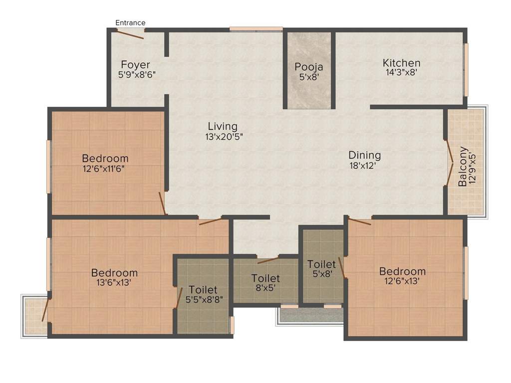 Appaswamy Luz Amor (3BHK+3T (2,000 sq ft) 2000 sq ft)