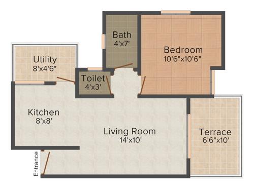 Agarwal Sai Sanskruti (1BHK+1T (630 sq ft) 630 sq ft)