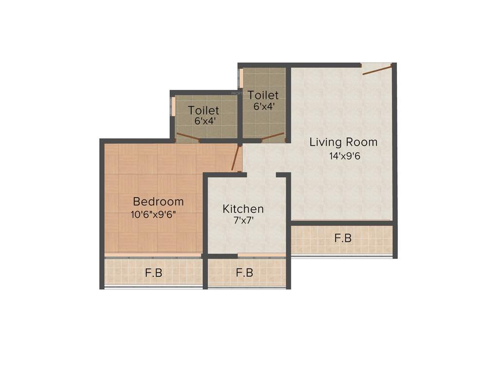 Bilad Hillmark Heights (1BHK+2T (665 sq ft) 665 sq ft)