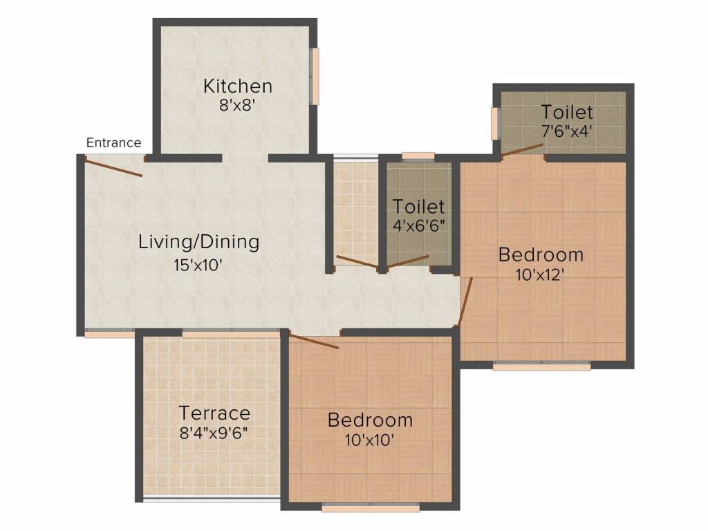 Krisala Krisanta Skyline (2BHK+2T (816 sq ft) 816 sq ft)