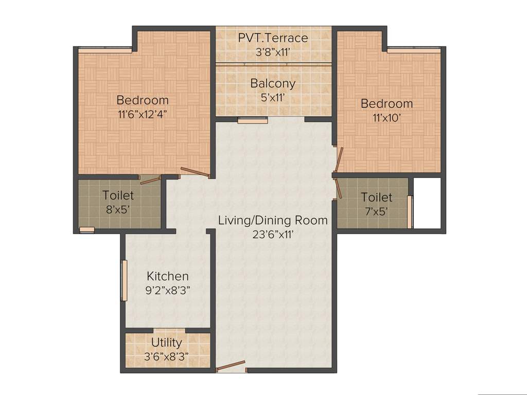 Jain Sukriti (3BHK+3T (1,392 sq ft) 1392 sq ft)