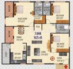 Vaastu Hillview 1 (3BHK+3T (1,625 sq ft) 1625 sq ft)