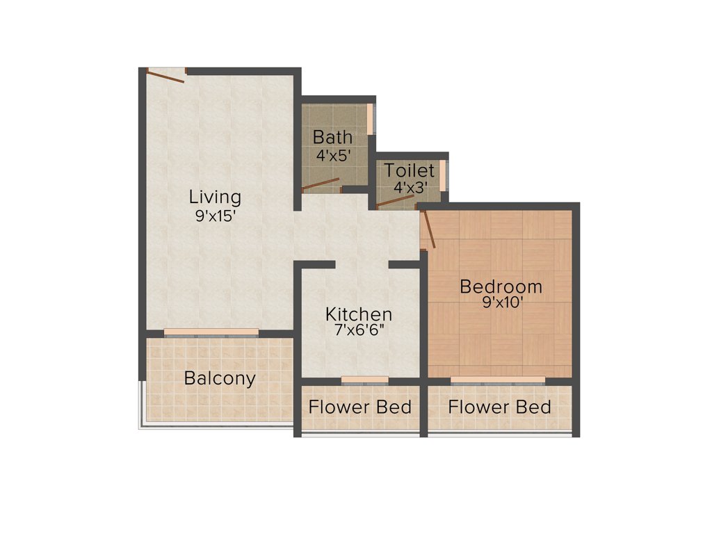 Galaxy Golden Heights (1BHK+1T (650 sq ft) 650 sq ft)