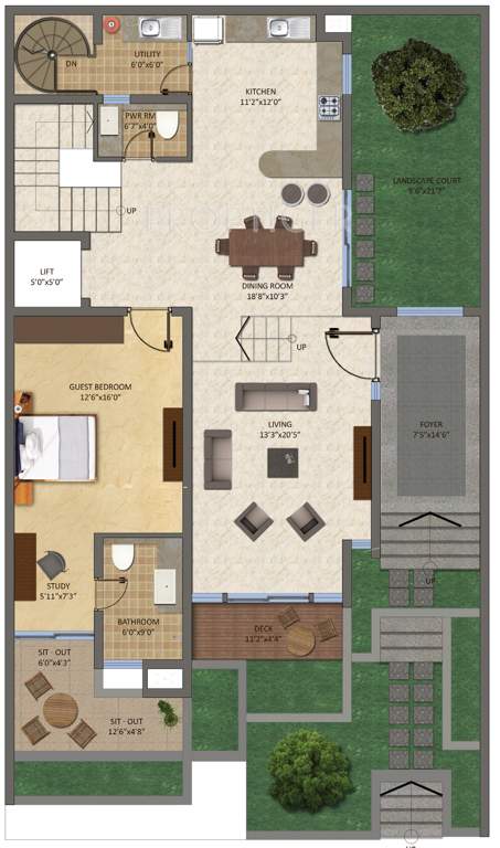 Sukritha Aaroha Villa (4BHK+4T (4,202 sq ft)   Servant Room 4202 sq ft)