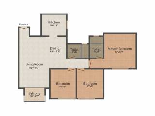 Hiranandani Club Meadows (3BHK+2T (1,265 sq ft) 1265 sq ft) Hiranandani Club Meadows (3BHK+2T (1,265 sq ft) 1265 sq ft)