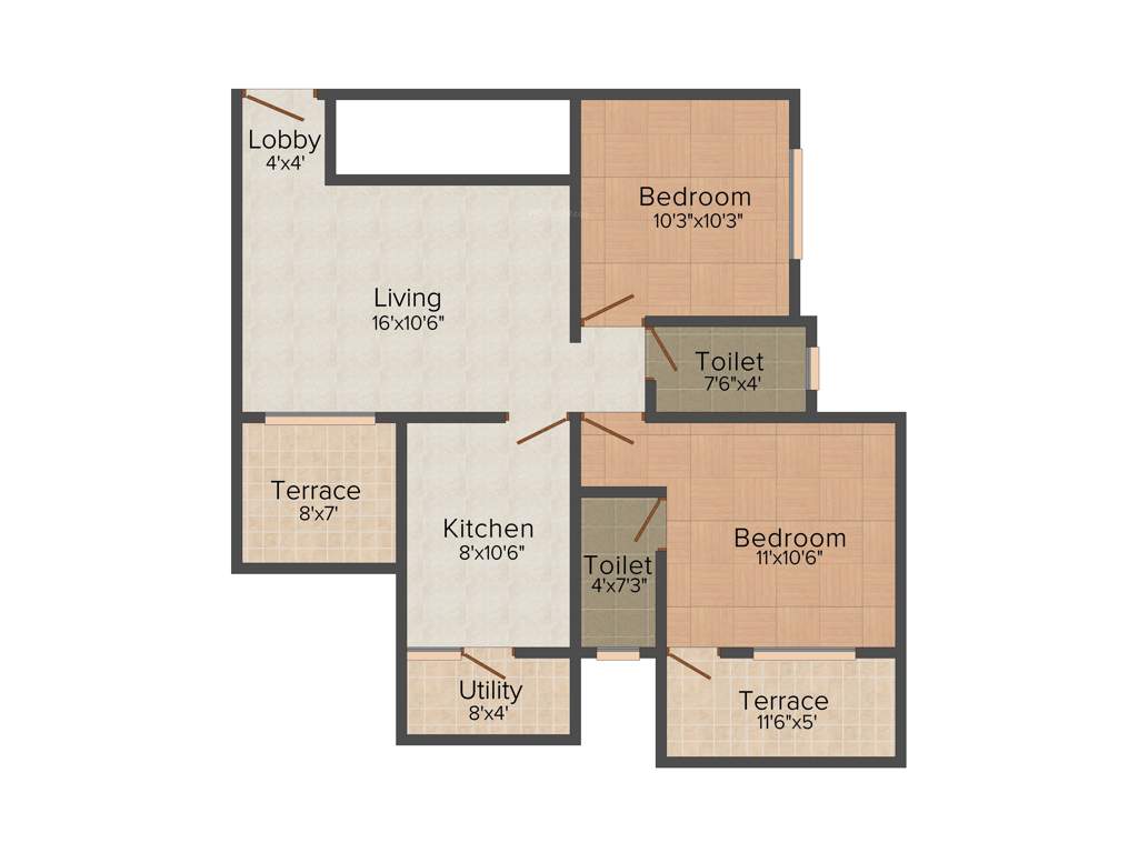 Bhondve Empire (2BHK+2T (825 sq ft) 825 sq ft)