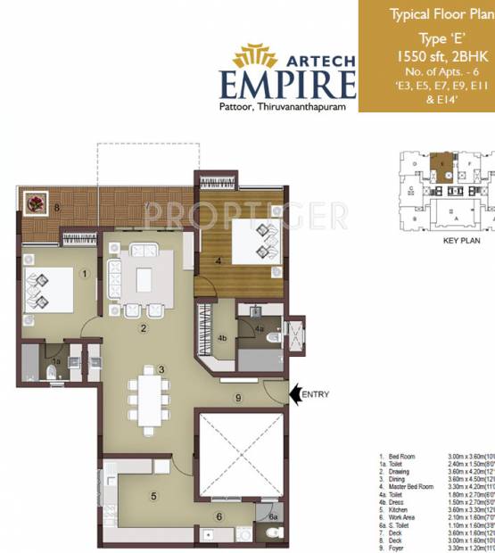 Artech Empire (2BHK+2T (1,550 sq ft) 1550 sq ft)