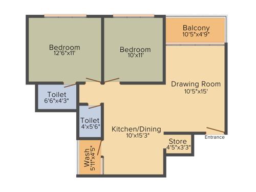 Bhavya Royal Homes (2BHK+2T (1,200 sq ft) 1200 sq ft)