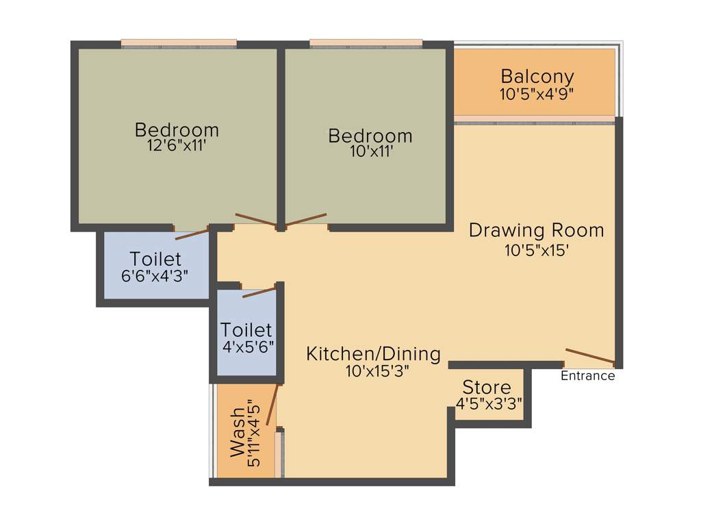 Bhavya Royal Homes (2BHK+2T (1,200 sq ft) 1200 sq ft)