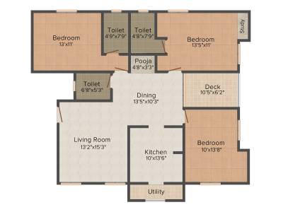 Sidharth Pluto (3BHK+3T (1,508 sq ft) 1508 sq ft) Sidharth Pluto (3BHK+3T (1,508 sq ft) 1508 sq ft)