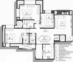 Hiranandani Brentwood (3BHK+3T (1,749 sq ft)   Pooja Room 1749 sq ft) Hiranandani Brentwood (3BHK+3T (1,749 sq ft)   Pooja Room 1749 sq ft)