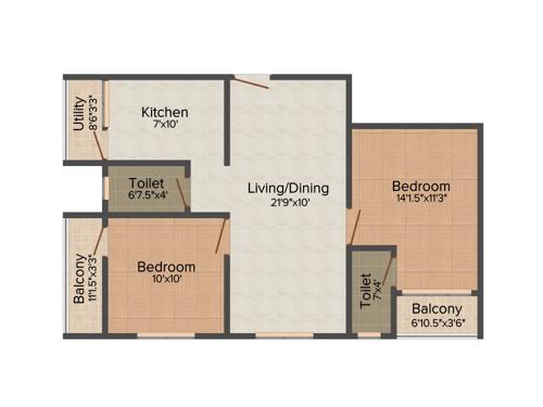 Poomalai Sreeya (2BHK+2T (936 sq ft) 936 sq ft)