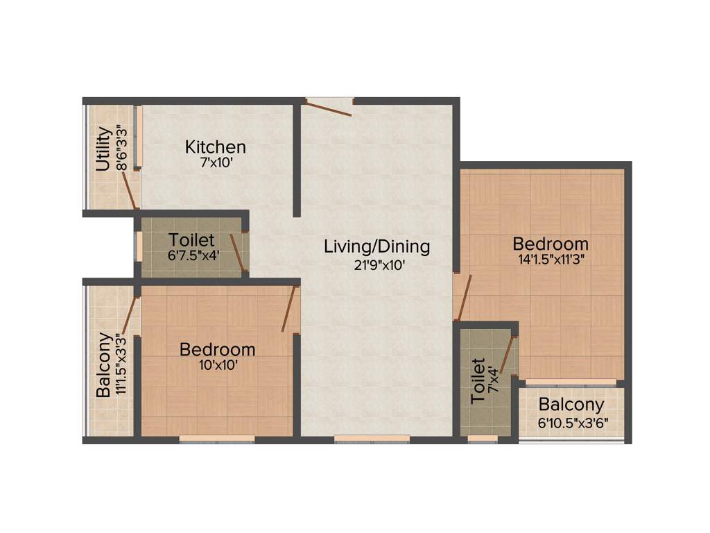 Poomalai Sreeya (2BHK+2T (936 sq ft) 936 sq ft)