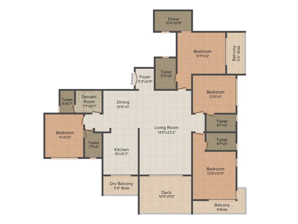 Artech The Address (4BHK+4T (2,700 sq ft) + Servant Room 2700 sq ft)