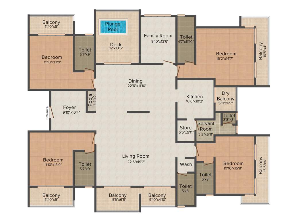 Artech The Address (4BHK+4T (3,800 sq ft) + Servant Room 3800 sq ft)