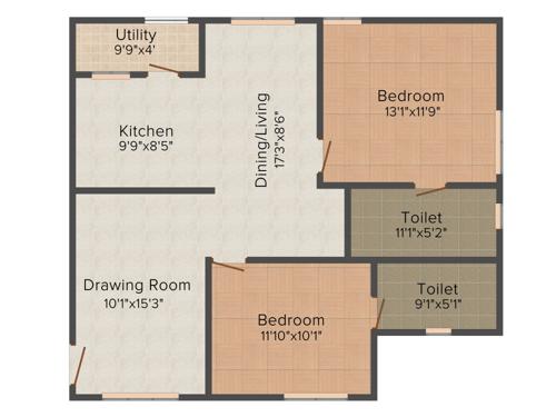 GoldFish Vyoma (2BHK+2T (1,201 sq ft) 1201 sq ft) GoldFish Vyoma (2BHK+2T (1,201 sq ft) 1201 sq ft)