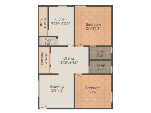 KJR Pratyush Arcade (2BHK+2T (1,225 sq ft) 1225 sq ft) KJR Pratyush Arcade (2BHK+2T (1,225 sq ft) 1225 sq ft)