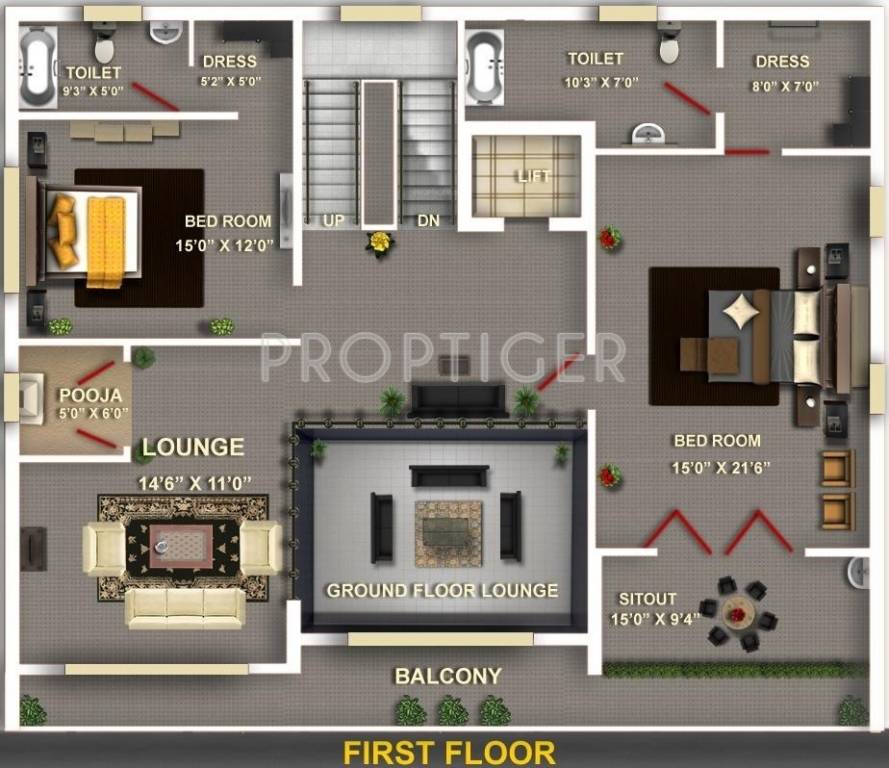  la villa royale Floor Plan First Floor Plan