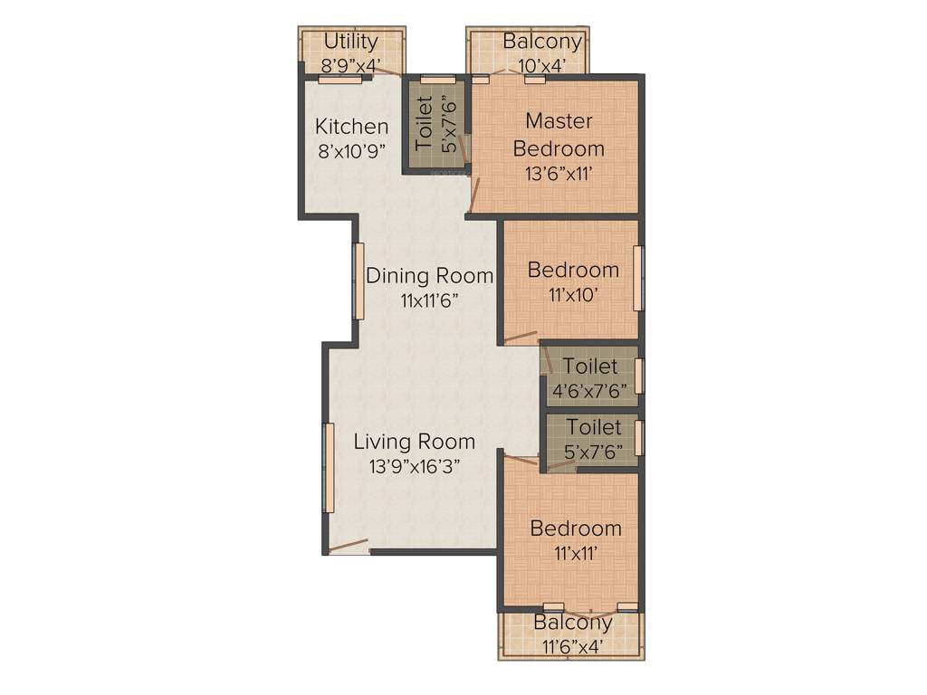 Saravana Esplanade (3BHK+3T (1,479 sq ft) 1479 sq ft)