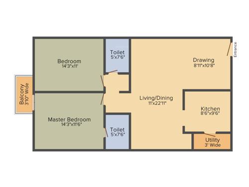 My Home Jewel (2BHK+2T (1,245 sq ft) 1245 sq ft)