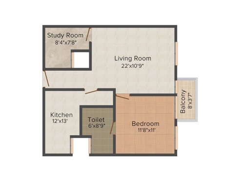 Sap Iris (1BHK+1T (749 sq ft) 749 sq ft)
