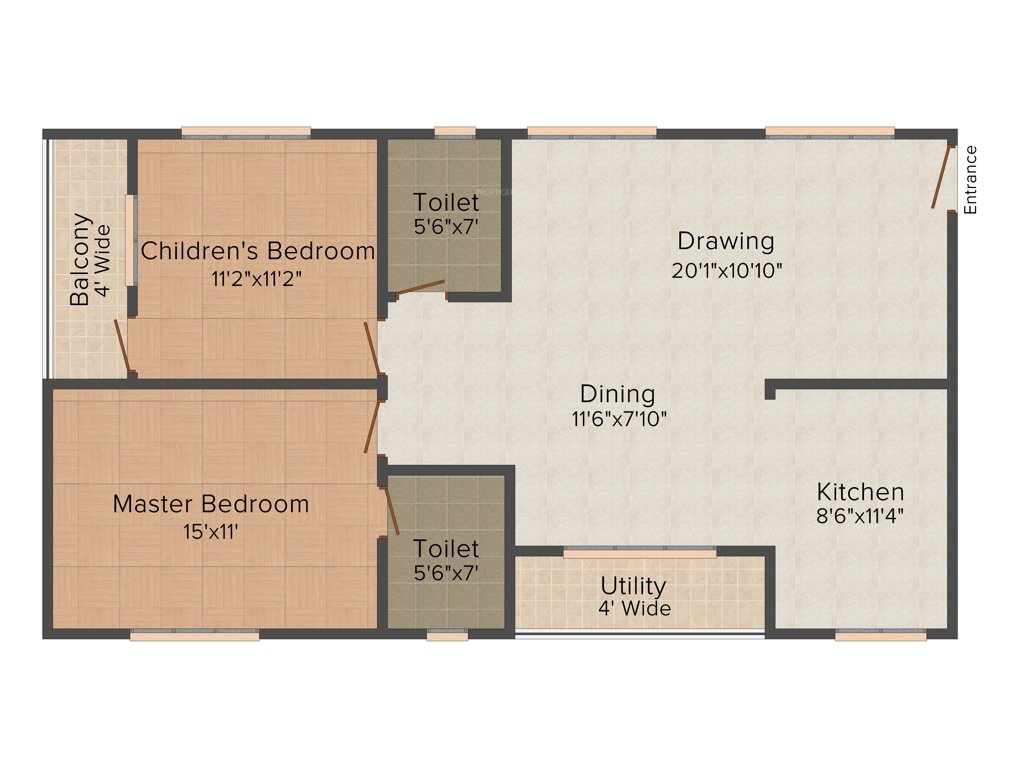 Tetra Green Planet (2BHK+2T (1,234 sq ft) 1234 sq ft)