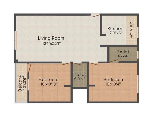 StepsStone Mahathes (2BHK+2T (936 sq ft) 936 sq ft)