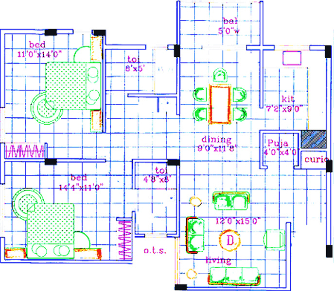 Pranaam Malnad Castle (2BHK+2T (1,206 sq ft) 1206 sq ft)